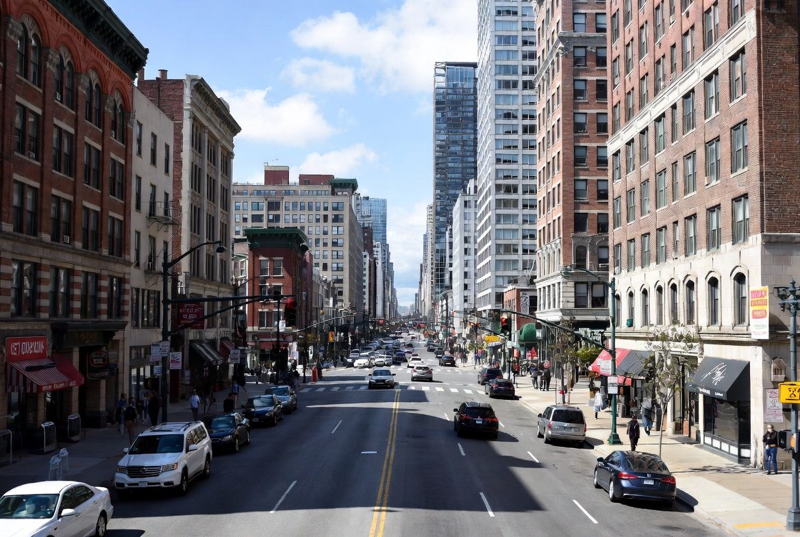 generate an image based on the keyword "US busy street"